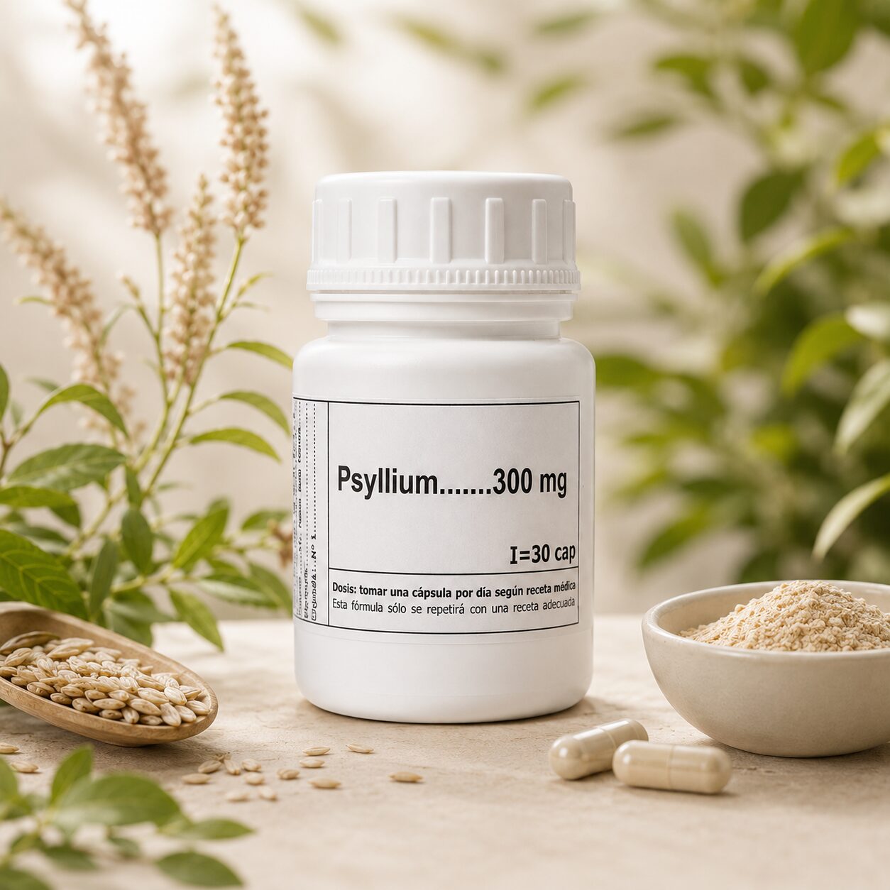 Extracto seco Psyllium x 300 mg x 30 cápsulas - imagen 2