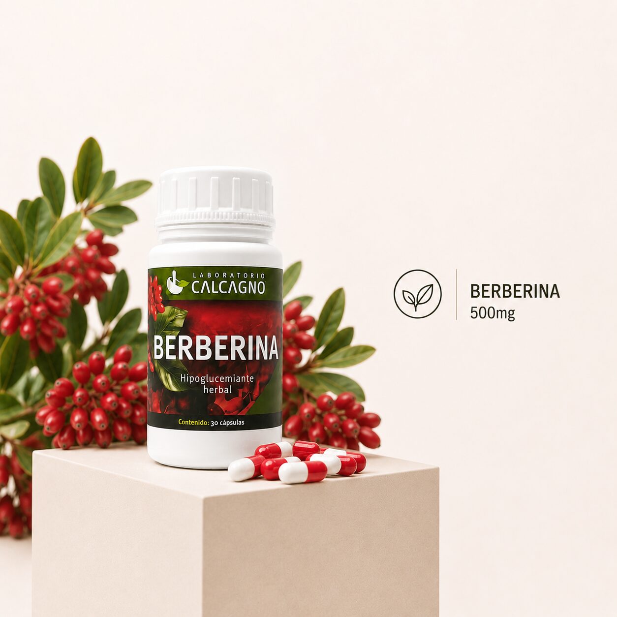 Berberina x 500mg x 30 cápsulas - imagen 2