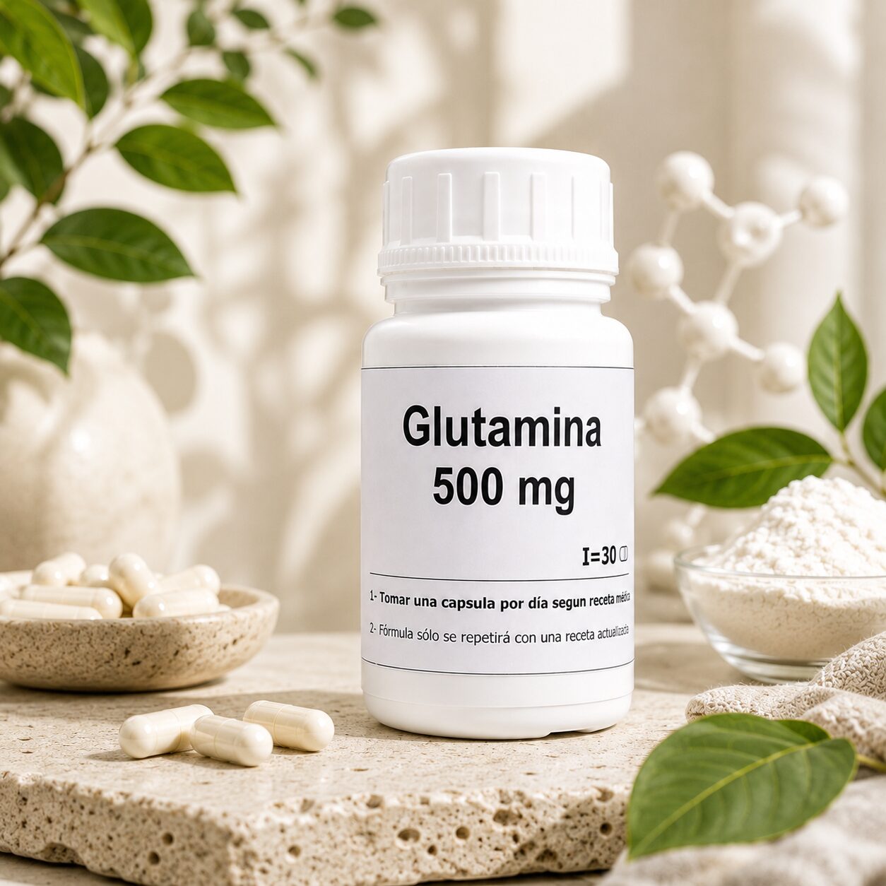 L - Glutamina x 500 mg x 30 capsulas - imagen 3
