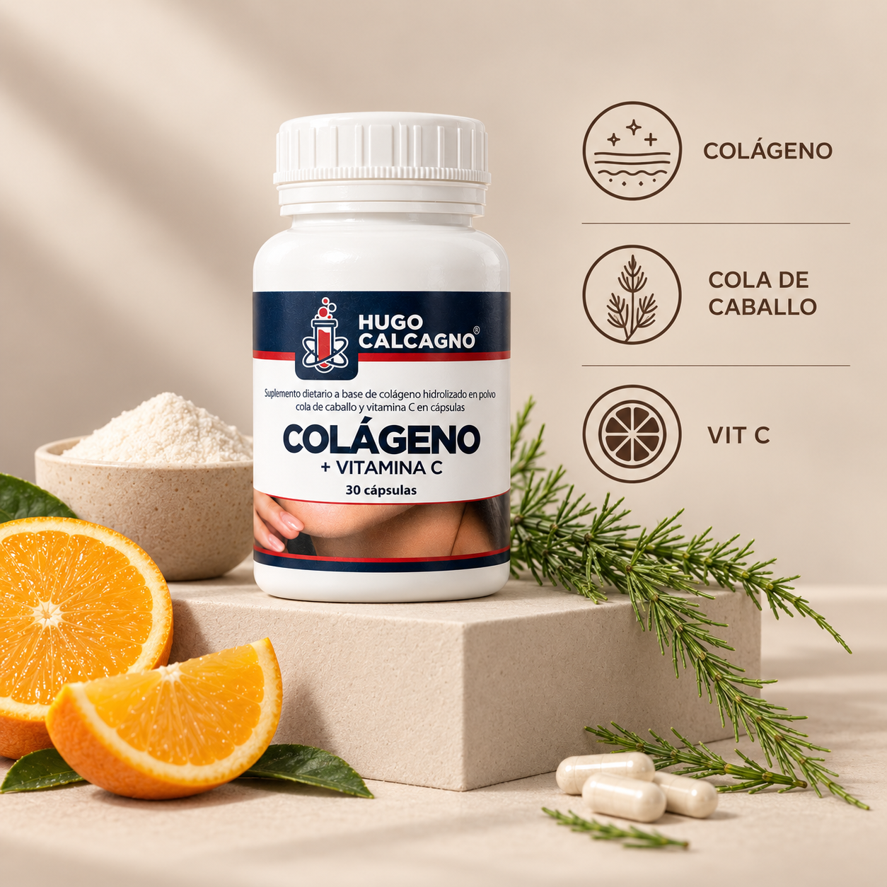 Colágeno + Vitamina C | 30 cápsulas - imagen 2